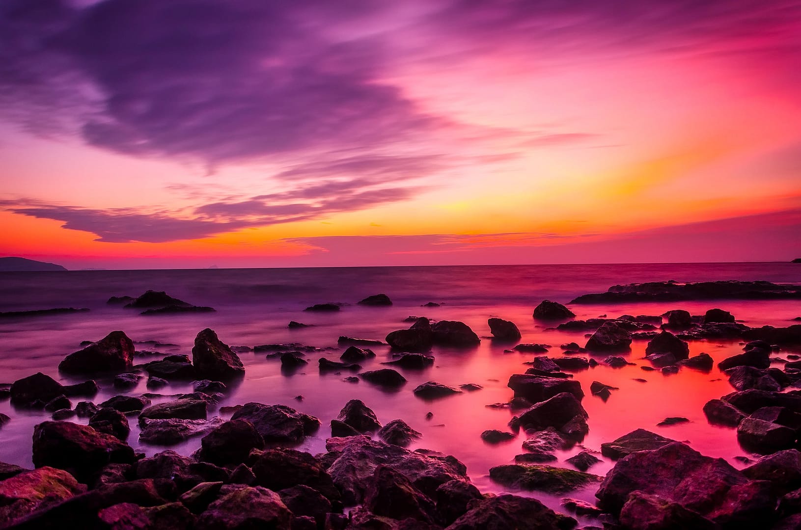 sunset on beach