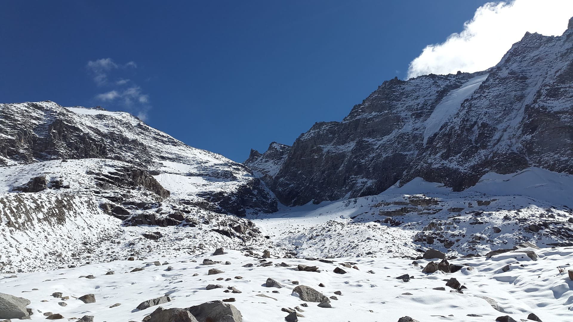 Mountains with snow