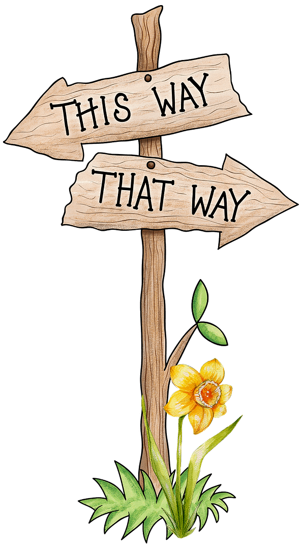 This way.  That way.